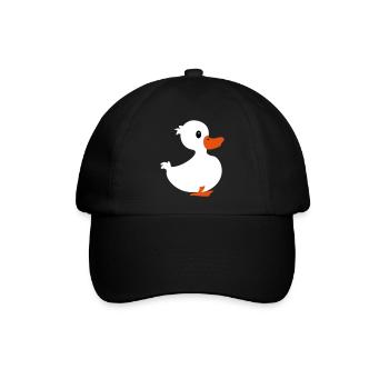 Kleines Entchen / Little Ducky (3c) - Baseballkappe - Schwarz/Schwarz - Vorne