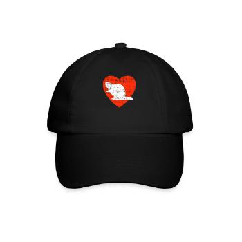 Heart For Beavers - Baseballkappe - Schwarz/Schwarz - Vorne