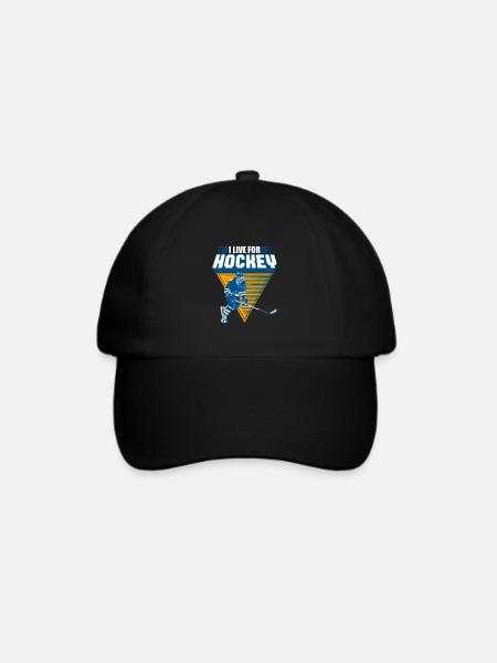 Eishockey - Baseballkappe - Schwarz/Schwarz