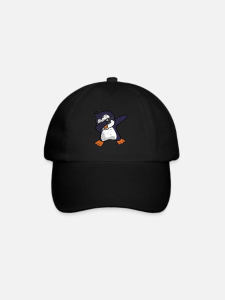 Pinguin Dab Dabbing - Baseballkappe - Schwarz/Schwarz