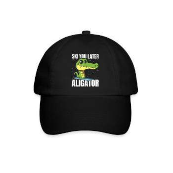 Ski Fahren Lustig - Baseballkappe - Schwarz/Schwarz - Vorne