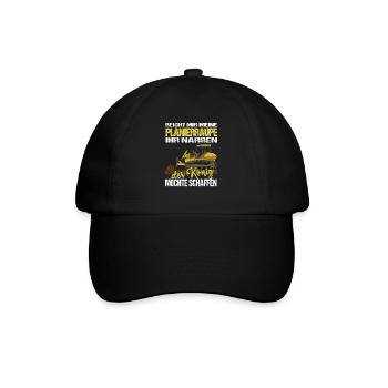 Planierraupe Bulldozer Lustiger Spruch - Baseballkappe - Schwarz/Schwarz - Vorne