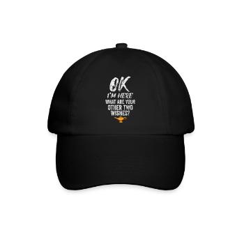 Flaschengeist Lustiger Spruch - Baseballkappe - Schwarz/Schwarz - Vorne