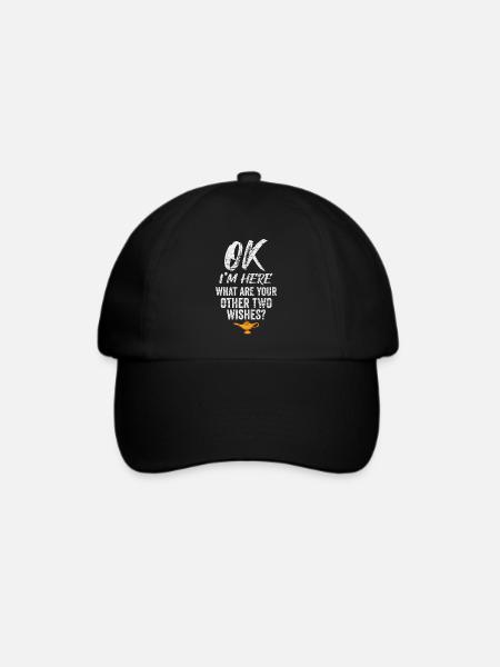 Flaschengeist Lustiger Spruch - Baseballkappe - Schwarz/Schwarz