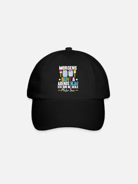 Lustig Maler Lackierer Spruch Beruf Geek Geschenke - Baseballkappe - Schwarz/Schwarz