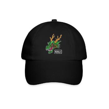 Kali Linux Computer Administrator Tux Drachen Kopf - Baseballkappe - Schwarz/Schwarz - Vorne