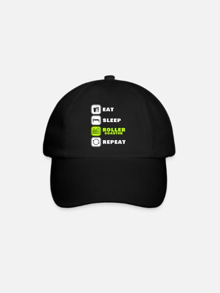 Achterbahn - Baseballkappe - Schwarz/Schwarz