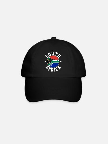Südafrika Rugby - Baseballkappe - Schwarz/Schwarz