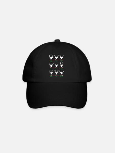 Weihnachten - Baseballkappe - Schwarz/Schwarz