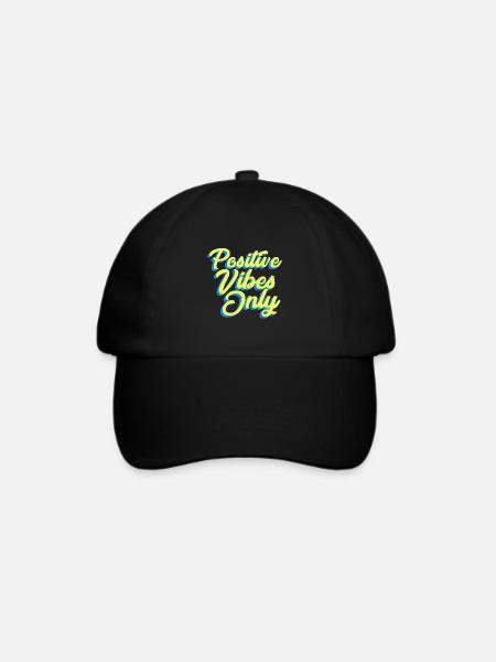 Positive Vibes Only - Baseballkappe - Schwarz/Schwarz
