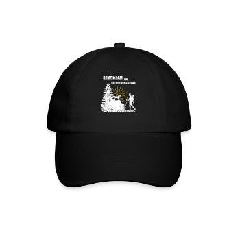 Wandern Hund - Baseballkappe - Schwarz/Schwarz - Vorne