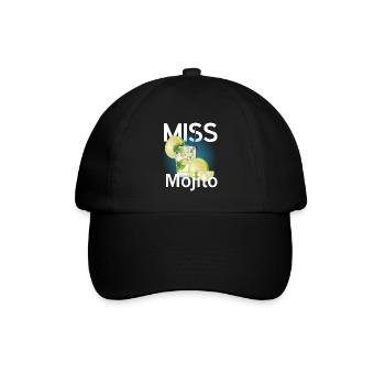 Cocktail Mojito Lime saying Miss Mojito - Baseballkappe - Schwarz/Schwarz - Vorne
