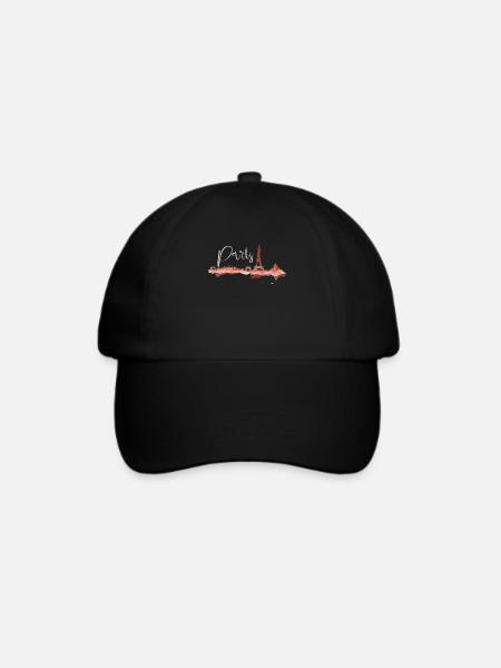 Paris - Baseballkappe - Schwarz/Schwarz