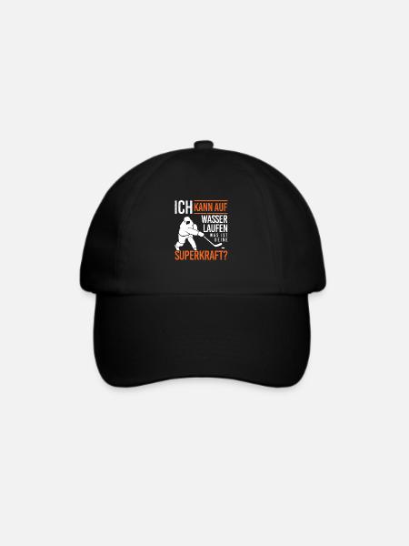Eis Puck Mannschaft Eishockey Hockey Hockeyfan - Baseballkappe - Schwarz/Schwarz