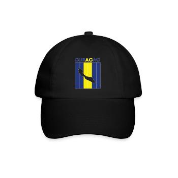 Curacao Landesgrenze und Flagge - Baseballkappe - Schwarz/Schwarz - Vorne