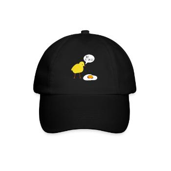 Bro Bist Du Das - Küken Spiegelei Witz Hühner Fan - Baseballkappe - Schwarz/Schwarz - Vorne