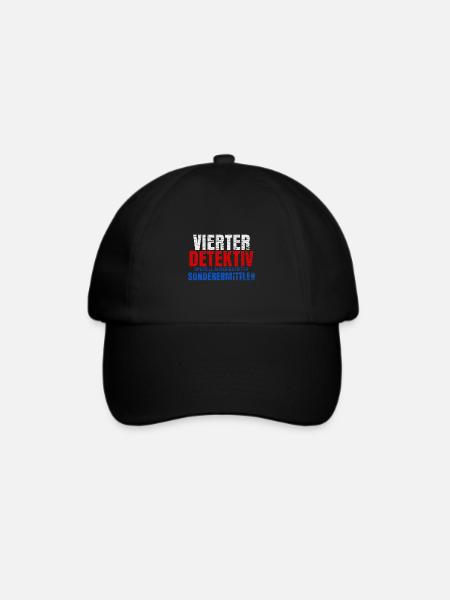 Vierter Detektiv Geschenk - Baseballkappe - Schwarz/Schwarz