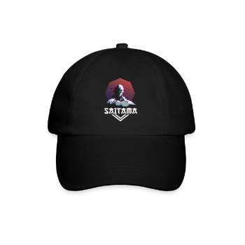 Anime Aesthetic Vaporwave Design - Baseballkappe - Schwarz/Schwarz - Vorne