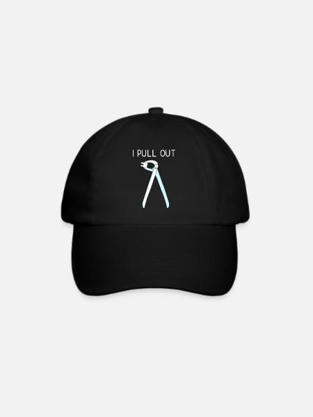 I Pull Out - Baseballkappe - Schwarz/Schwarz