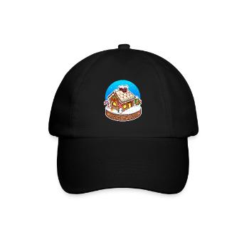 Lebkuchenhaus Humor Lebkuchen Haus Weihnachten - Baseballkappe - Schwarz/Schwarz - Vorne