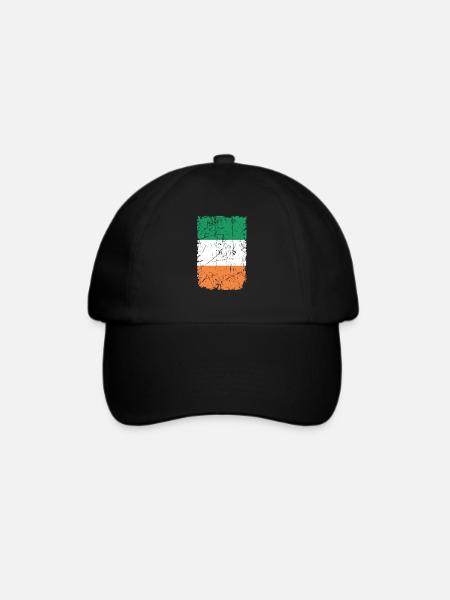 Irland - Baseballkappe - Schwarz/Schwarz