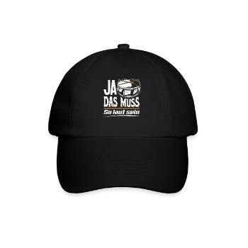 Schlagzeug Trommel - Baseballkappe - Schwarz/Schwarz - Vorne