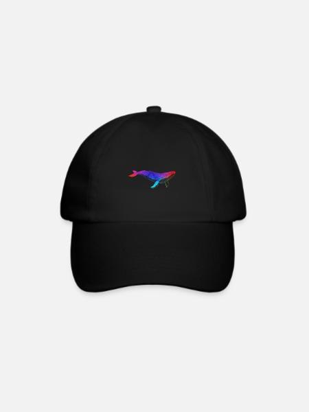 Buckelwahl Humpback Whale - Baseballkappe - Schwarz/Schwarz