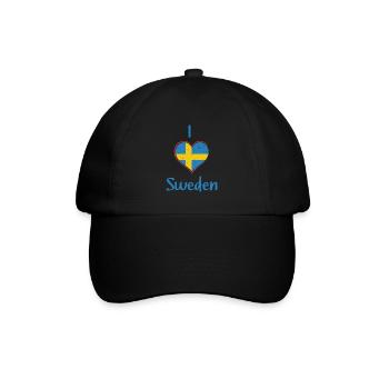Schweden - Baseballkappe - Schwarz/Schwarz - Vorne