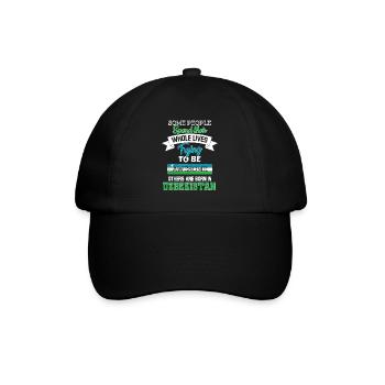 Geboren in Usbekistan - Baseballkappe - Schwarz/Schwarz - Vorne