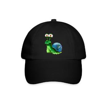 Opal Snail - Opal Schnecke - Baseballkappe - Schwarz/Schwarz - Vorne