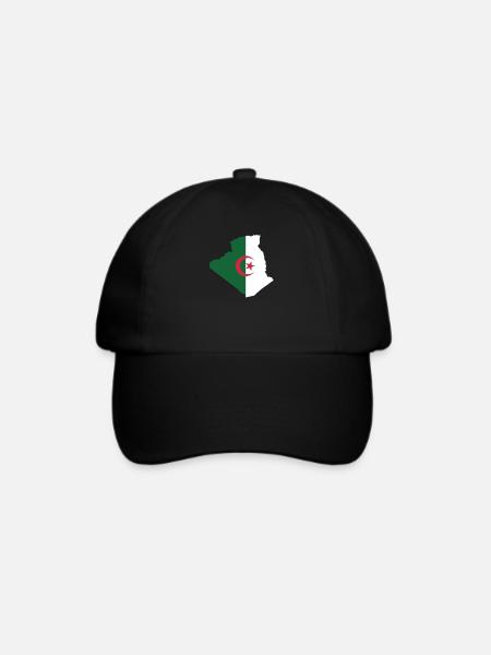Algerien - Baseballkappe - Schwarz/Schwarz