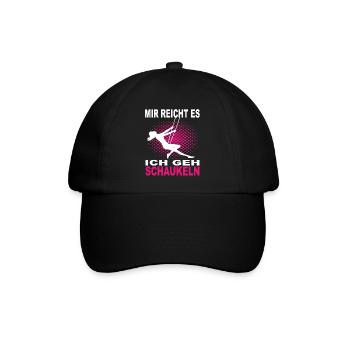 Mir Reichts ich Geh Schaukeln - Baseballkappe - Schwarz/Schwarz - Vorne
