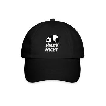 Heute Nicht Panda - Baseballkappe - Schwarz/Schwarz - Vorne