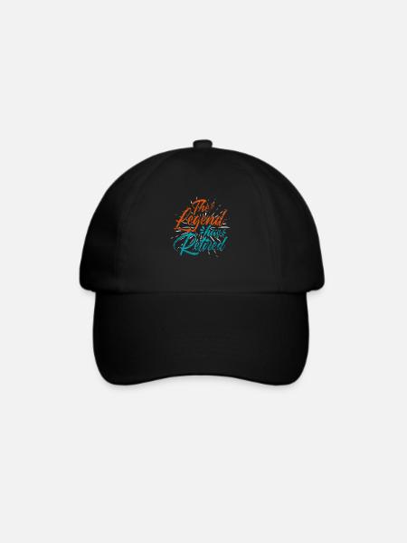 Rente - Baseballkappe - Schwarz/Schwarz