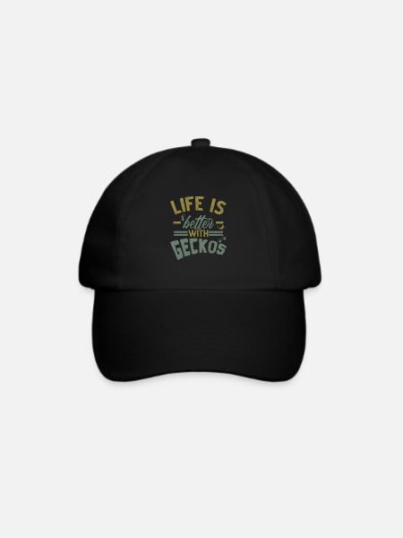 Gecko - Baseballkappe - Schwarz/Schwarz