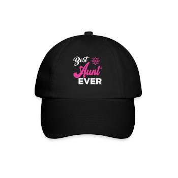 Best Aunt Ever - Baseballkappe - Schwarz/Schwarz - Vorne