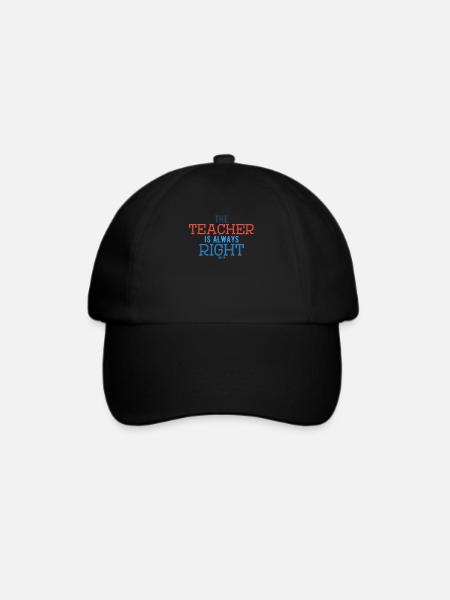 Lehrer Spruch lustig Schule Geschenk - Baseballkappe - Schwarz/Schwarz