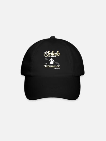 Schlagzeug Schuler Kinder Einschulung Geschenk - Baseballkappe - Schwarz/Schwarz
