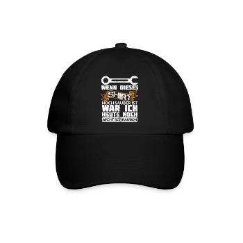 ICH WAR HEUTE NOCH NICHT SCHRAUBEN - Baseballkappe - Schwarz/Schwarz - Vorne