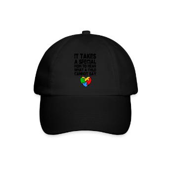 AUTISMUS SPECIAL MOM Autism Awareness Geschenk - Baseballkappe - Schwarz/Schwarz - Vorne
