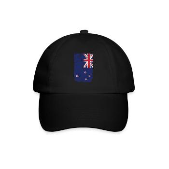Neuseeland - Baseballkappe - Schwarz/Schwarz - Vorne