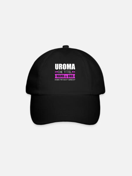 Uroma 2020 Werdende Uroma Urgroßmutter Geschenk - Baseballkappe - Schwarz/Schwarz