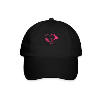 Friseur Friseurin Frisör Frisur Frisörin Geschenk - Baseballkappe - Schwarz/Schwarz - Vorne