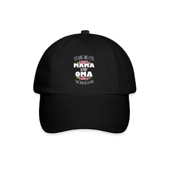 Mama Oma Rocken Geschenk - Baseballkappe - Schwarz/Schwarz - Vorne