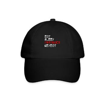 punkrock rocker punker punk - Baseballkappe - Schwarz/Schwarz - Vorne