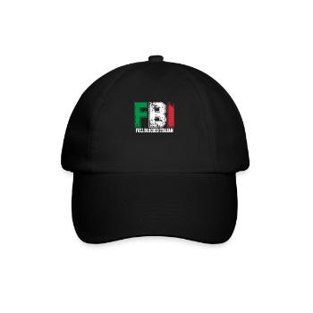 Italiener - Baseballkappe - Schwarz/Schwarz - Vorne