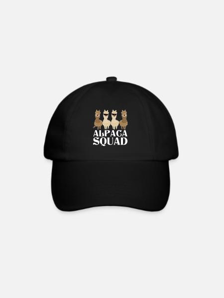 Alpaka - Baseballkappe - Schwarz/Schwarz