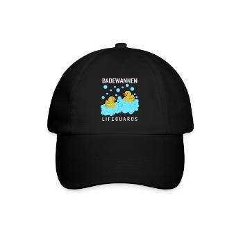 Quietscheente Rettungsschwimmer - Baseballkappe - Schwarz/Schwarz - Vorne