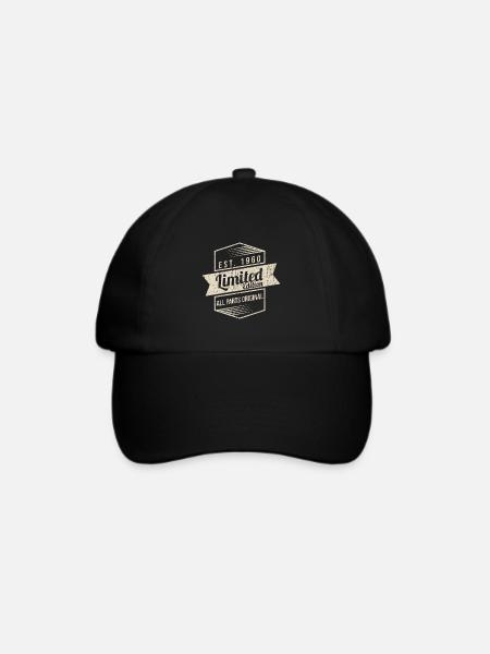 1960 shirt, 60 Geburtstag, Jahrgang 1960, Geschenk - Baseballkappe - Schwarz/Schwarz