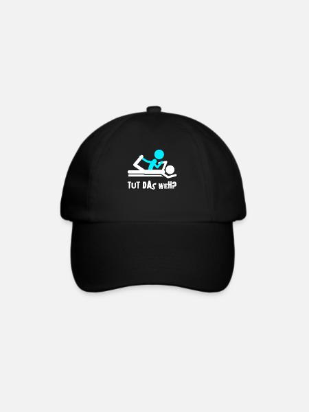 Physiotherapeut Humorvoll Geschenk Spruch Lustig - Baseballkappe - Schwarz/Schwarz